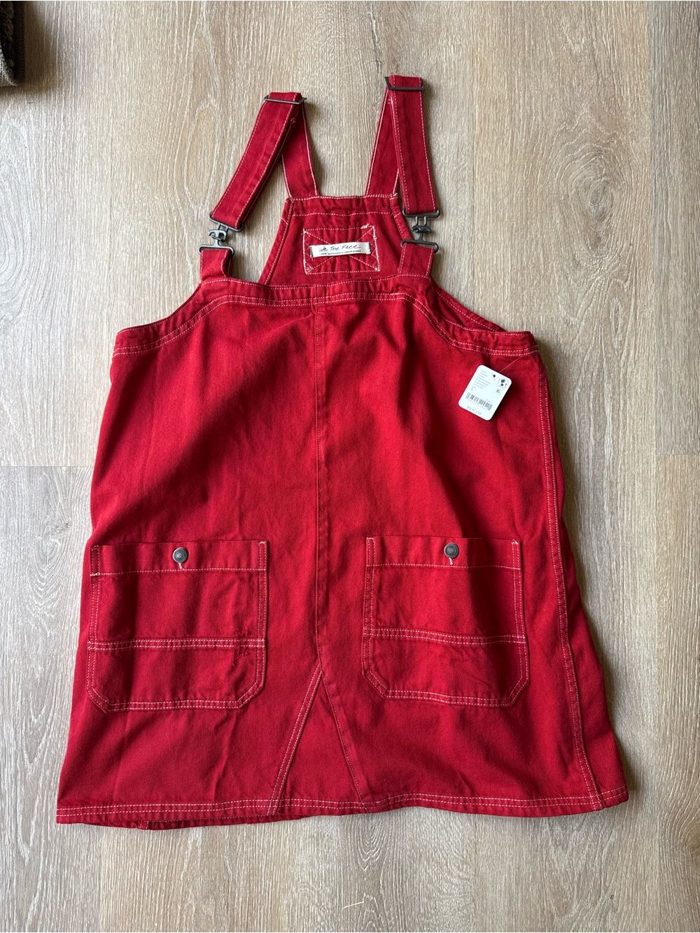 NWT Free People Red Overall Dress